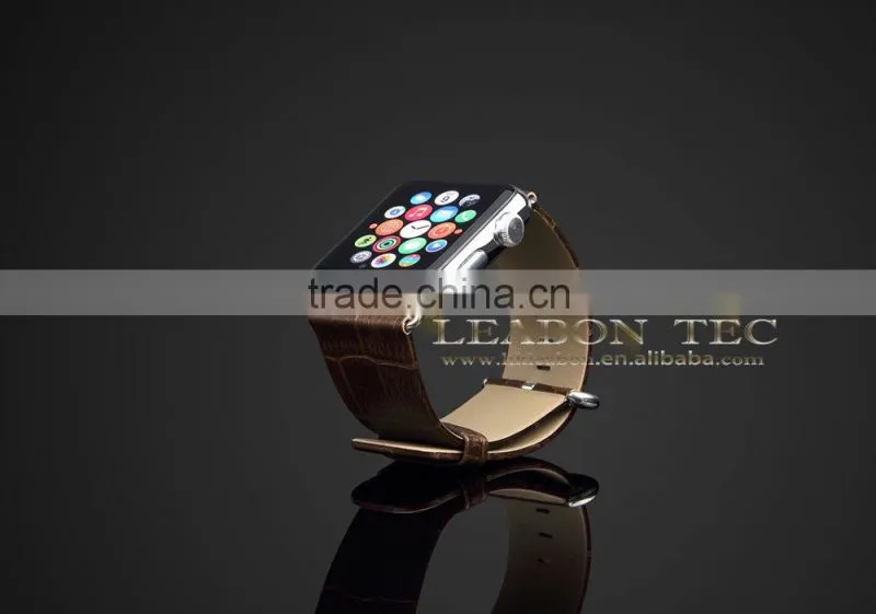 new Classic Button Strap for Apple Watch,for Apple Watch Genuine Leather Watch Strap Band with Adapter