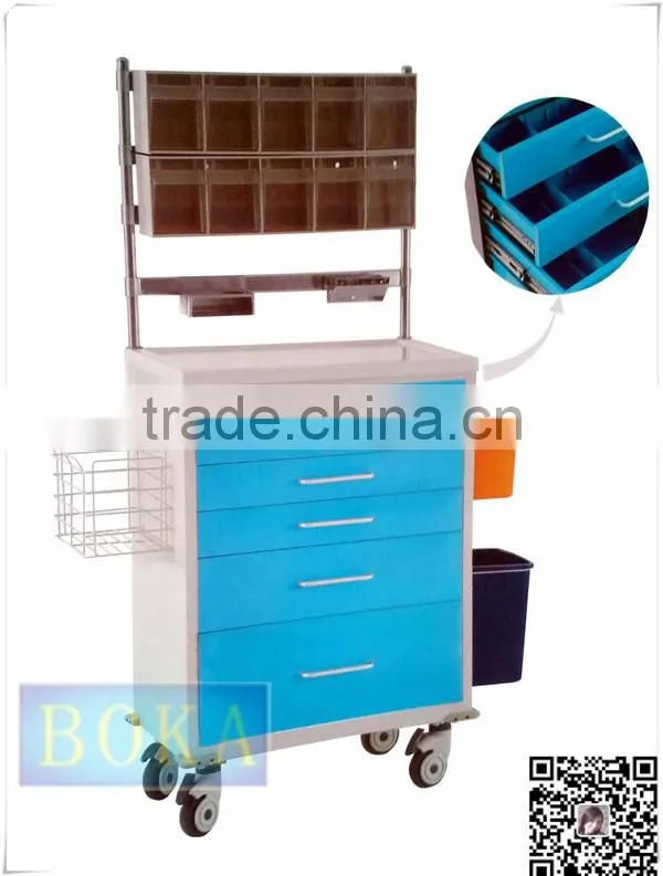BK806 stainless steel medical mobile trolley cart wheels