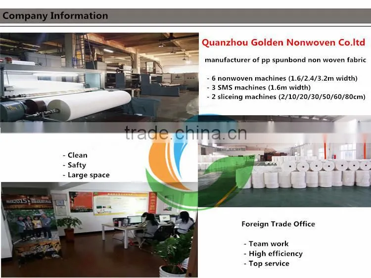 pp material fabric for outside furniture ,sofa,mattress, spunbond non woven fabric, cambrella fabric for shoes interlining