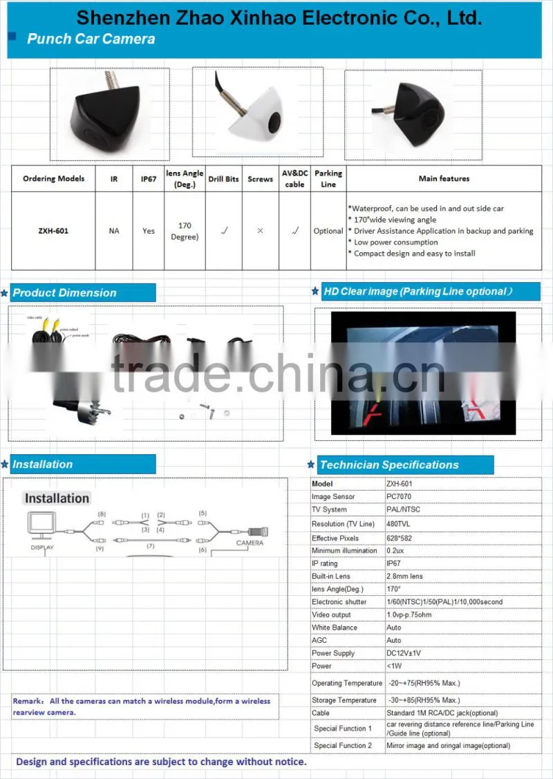 Best sell waterproof, hd car camera,Wholesale Car Rear View ,