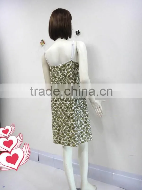 Pure and fresh and rural wind harness nightgown women