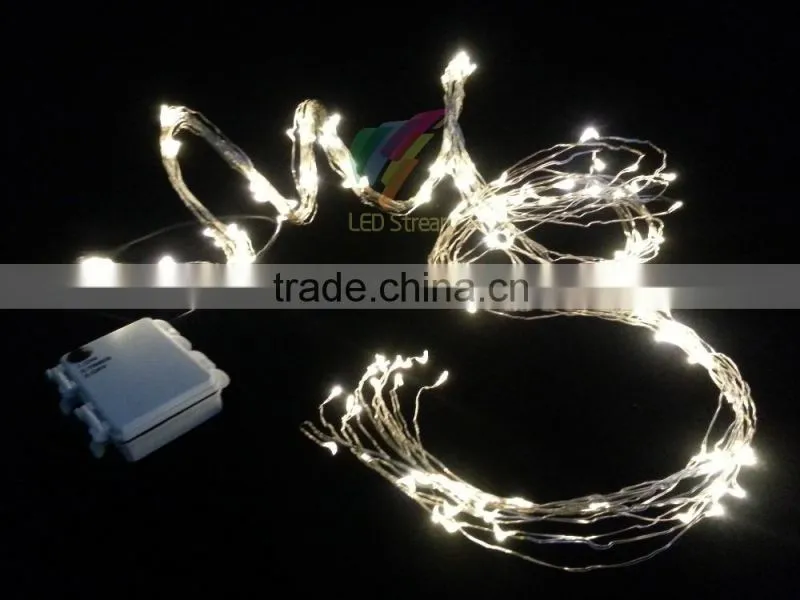 High quality 224 LEDs rattan decoration string lights 3AA battery Outdoor Waterproof Silver Wire Timer String Fairy Light