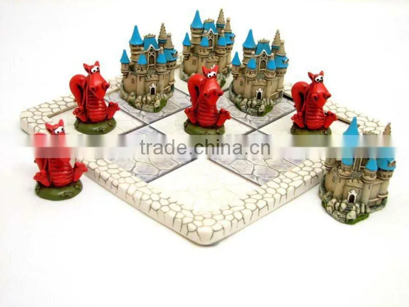 High quality customized 3 inch resin chessmen