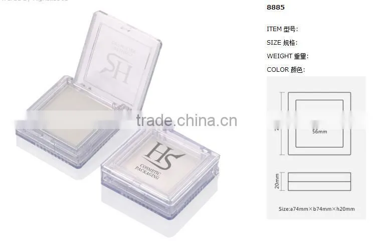 Wholesale empty square makeup palettes packaging with mirror