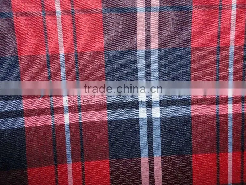 red checks beautiful yarn dyed fabric for shirt and blouses
