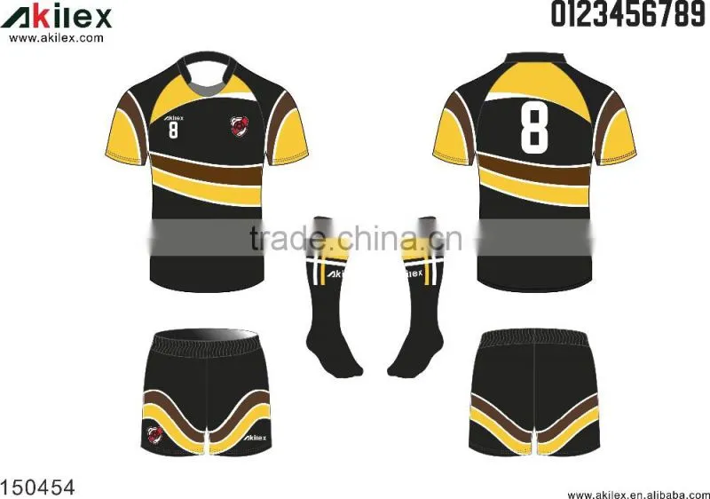 custom 100% polyester sublimation best quality rugby jersey