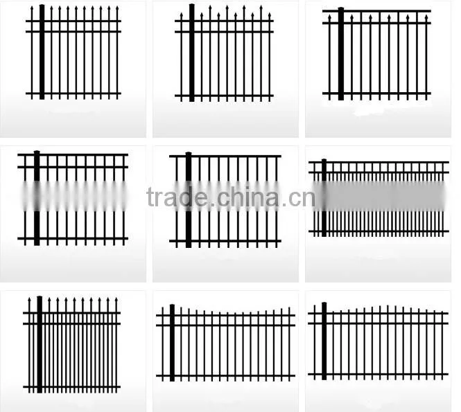 New Style Wrought Iron Bent Balcony Railings