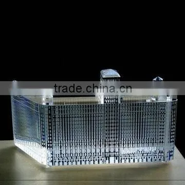 Glass factory crystal horse head with black base for horse race