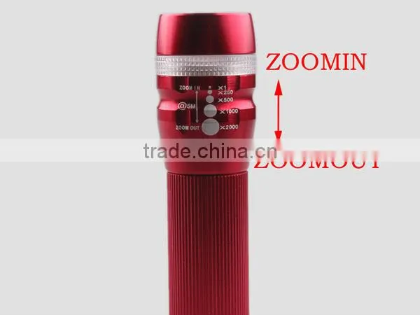 Zoom Adjustable 1W Cree flashlight