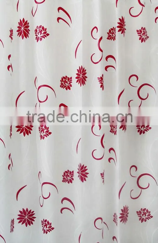 flower printed EVA shower curtain, good quality,180*180cm, soft feeling