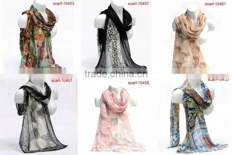 wide solid color cotton scarf