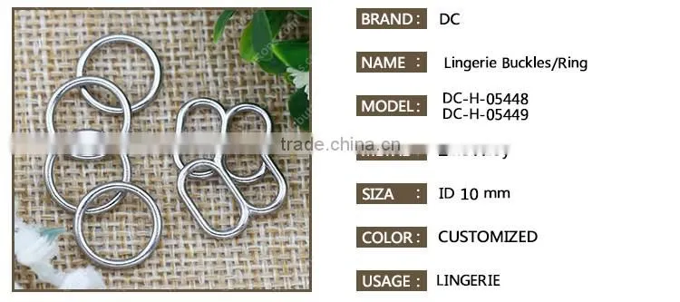 High Quality Slidproof Underwear Ligeries Buckles,Silver Bra Strap Hooks