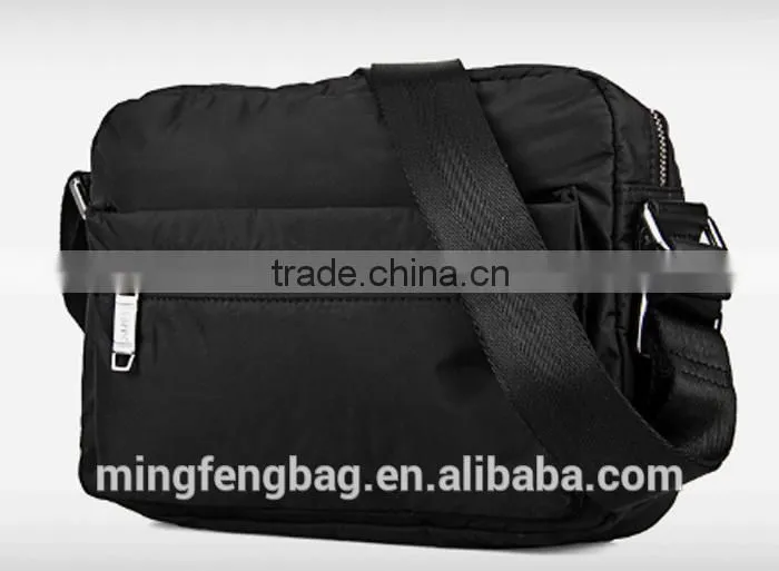 Costom Fashionable Nylon Oxford and Canvas Fabric Cross Strap Single Shoulder Messenger Bag for Men