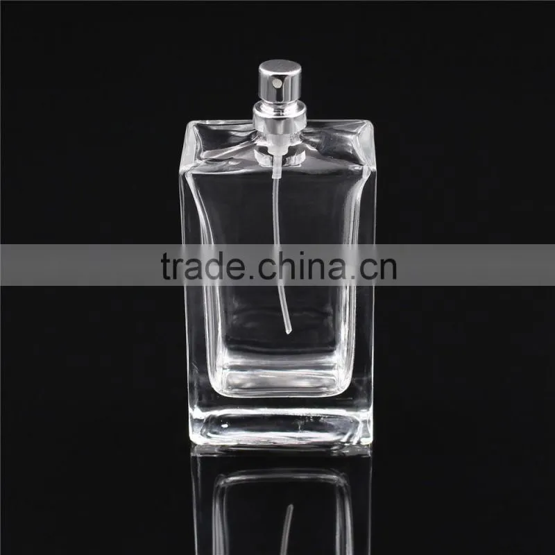 100ml square glass perfume bottle spray bottle luxury glass perfume bottle