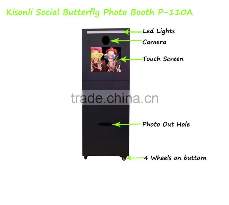 2016 Instagram Sticker Photo Booth With Software/Cabinet/Printer/Camera For Wedding/Party/Rent