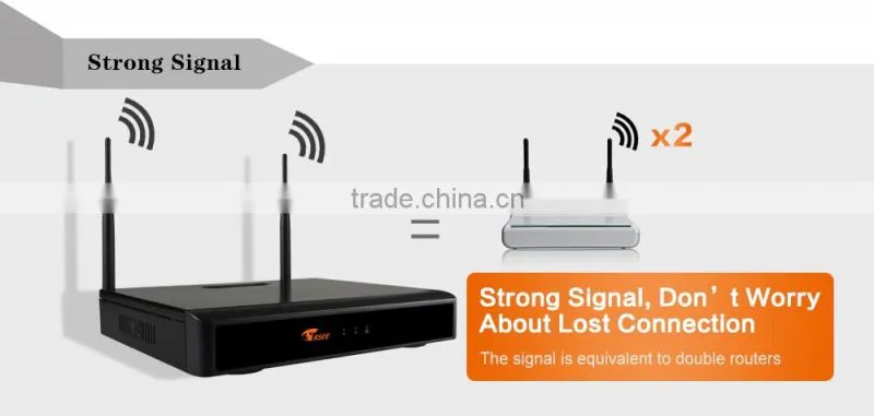 Onvif 1.0 High Quality 960P Wifi Network Recorder 4CH Wifi NVR Kits CCTV