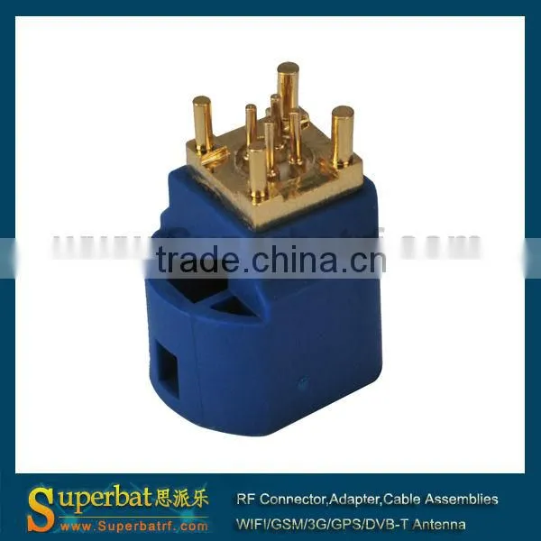 Fakra Connector PCB mount Straight 4 Contact pin for Blue GPS