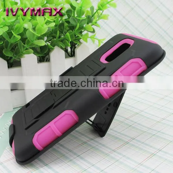 the latest rubber coated holster combo case for samsung galaxy S5 swivel belt clip