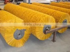 Self powered municipal snow removing sweeper brush road sweeping brush