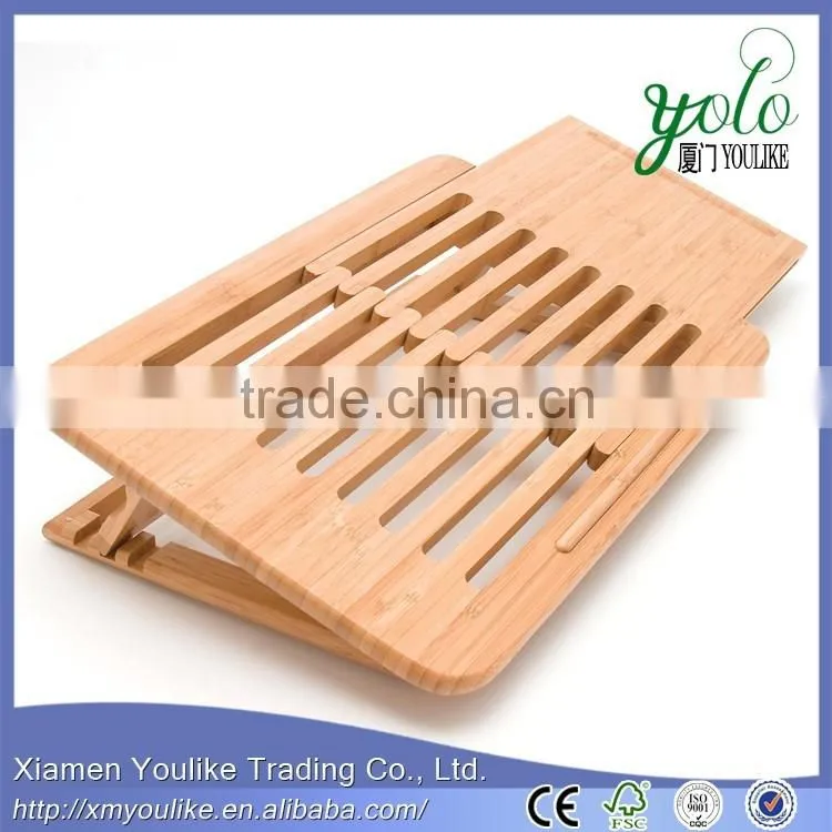 International Expandable and Adjustable cheap laptop stand Bamboo Laptop Stand