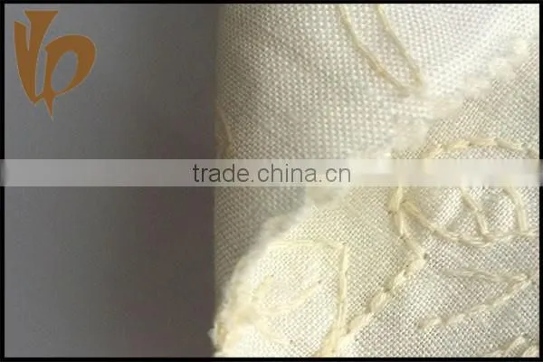 100% embroidery linen fabric for jacket