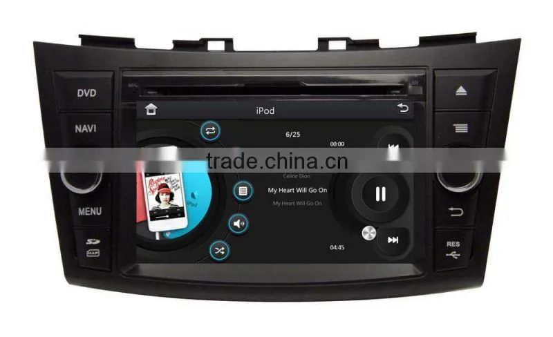 car dvd player multimedia for Suzuki Swift car dvd player support GPS, bluetooth, steer wheel control, TV, FM/AM, RDS, SD