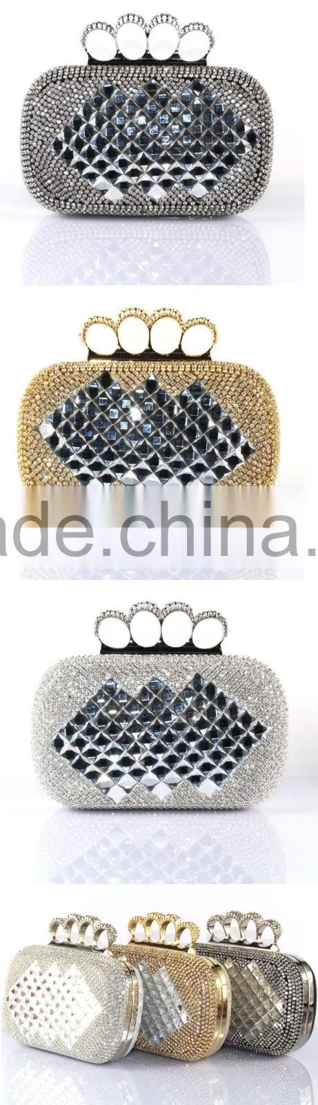 Latest fashion women clutch bags box clutch evening bag crystal clutch bag