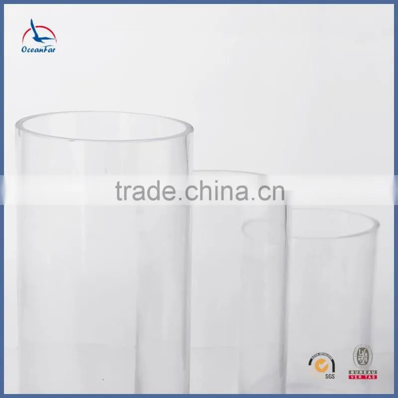High Quality Cylinder Glass Vase Cheap Clear Wholesale Glass Vase
