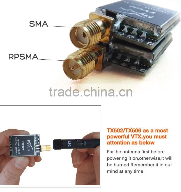 popular high quality flysight 25mW 5.8ghz 40CH audio and video transmitter