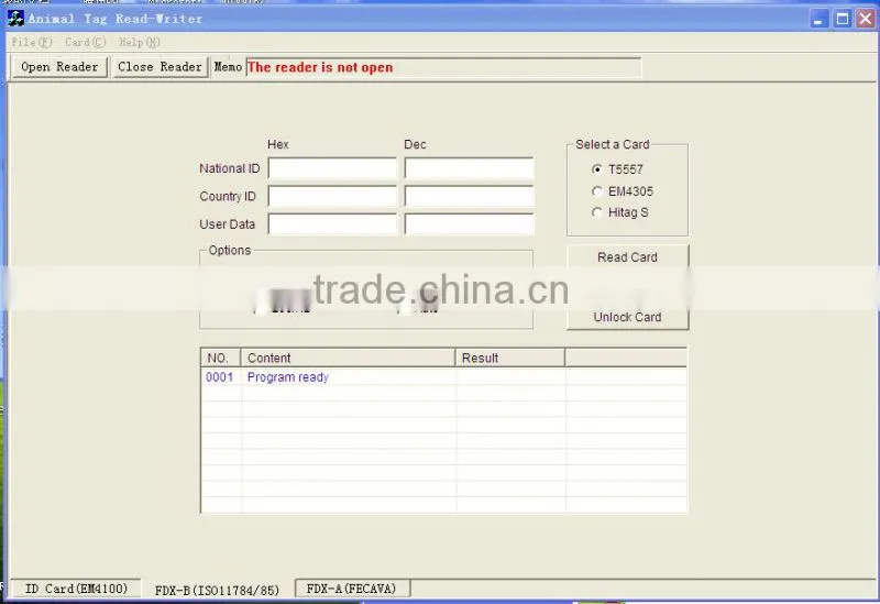 134.2KHz /125Khz EM4305,HiTagS animal FDX-B RFID reader writer
