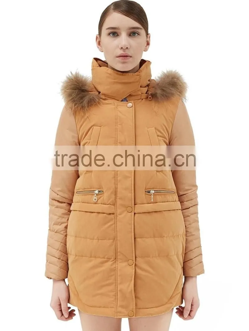 female warmer winter fake fur hood restoring ancient ways in the long down jacket