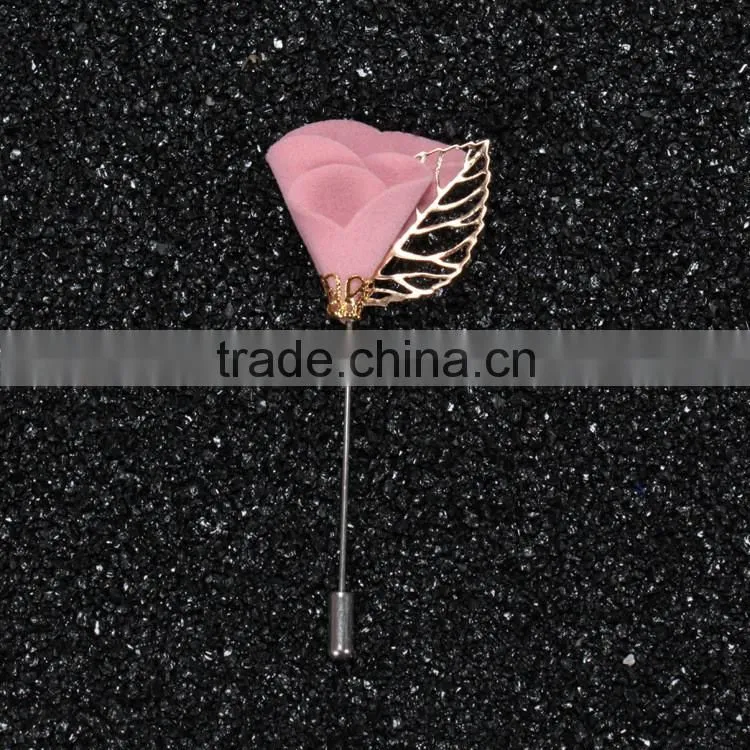 Wholesale handmade colorful lapel flower pin/ brooch pin for wedding party accessories