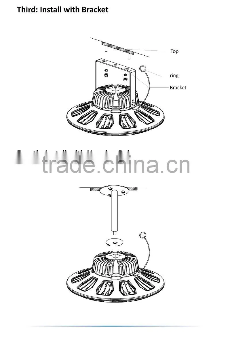 120W LED UFO Highbay with EU Standard Plug and 1.5 Meter Wire