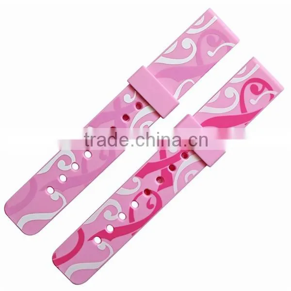 Super thin narrow 18mm plain silicone wrist bands