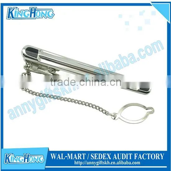 Hot sale silver tone simple metal crafts blank tie clip with animal
