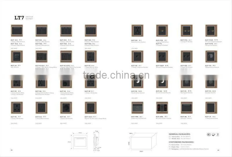 high quality good price 6 gang wall switch