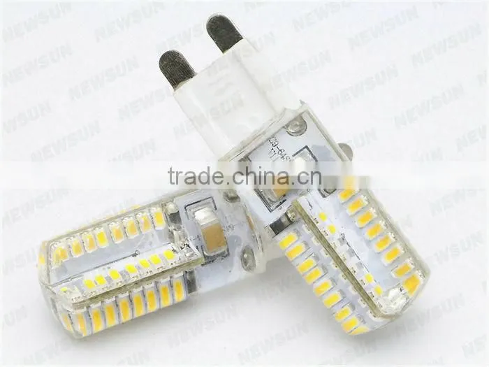 Factory Price High Quality Epistar LED Chip 64SMD 2014 3W G9 LED bulb 220V High Voltage Corn Bulb G9 LED Lamps