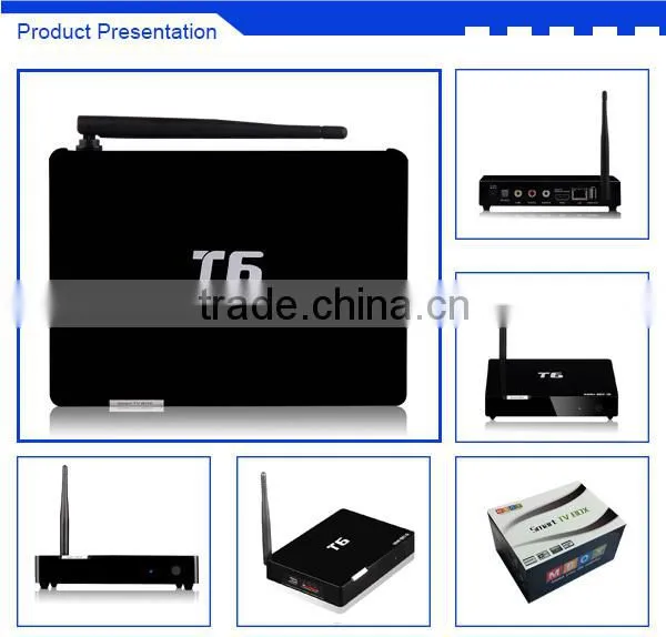Hot Amlogic S805 Quad core android 4.4 tv box T6 support bluetooth 4.0, 4K*2K, XBMC, 1G+8G smart android 4.4 T6 payment accept