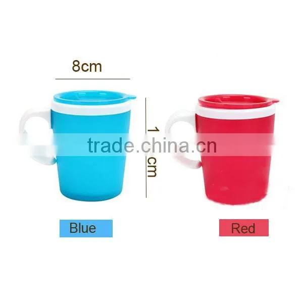 300ml Promotional Gift Double Layer Insulated Plastic Cup with Handle