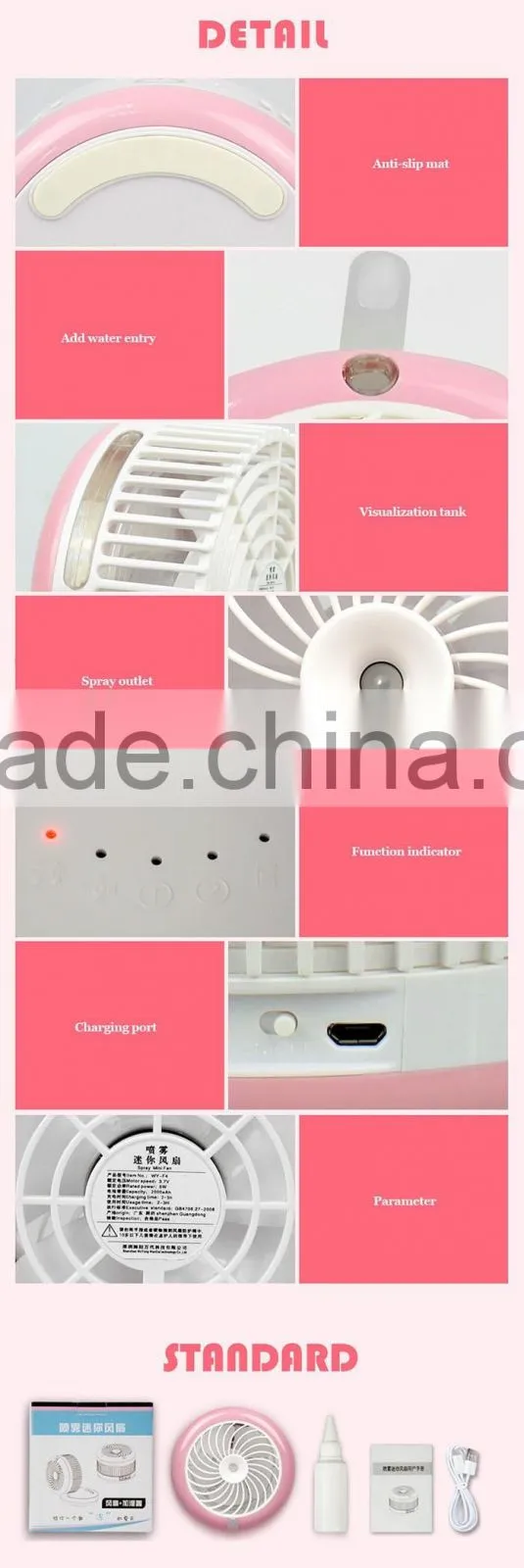 Stand water mist fan indoor water mist fan