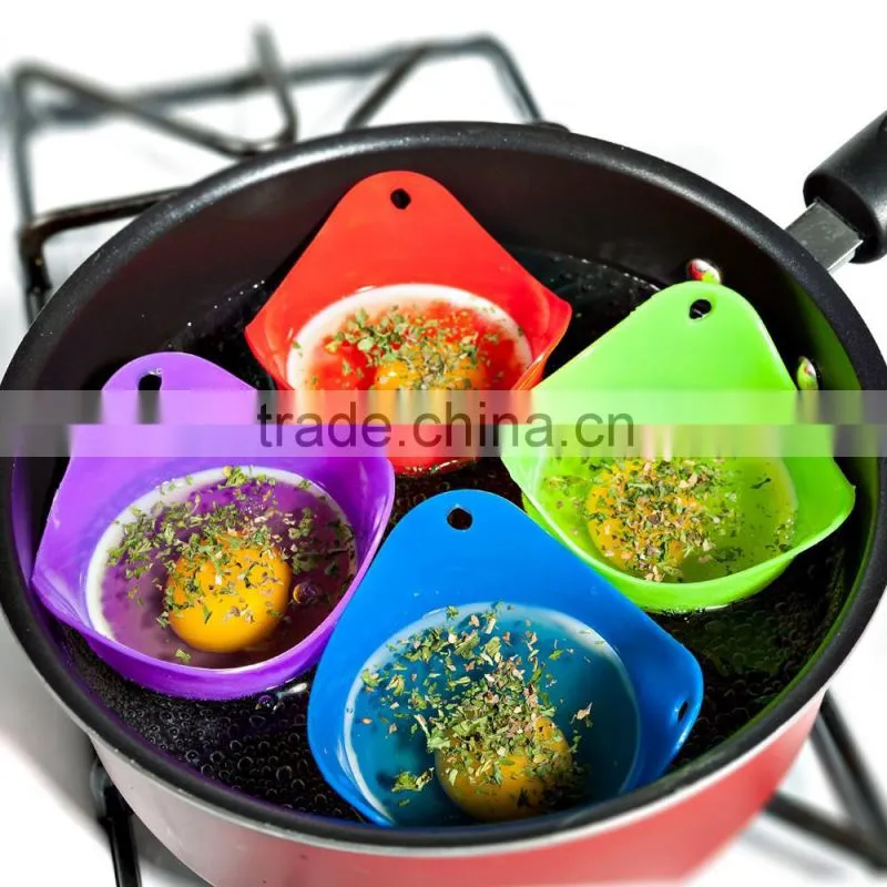 Silicone Egg Poaching Cups Silicone Egg Poacher Cookware Cups in Vivid Colors