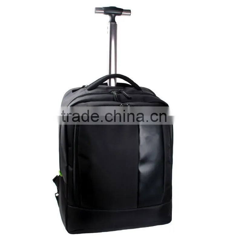 Popular high quality wheeled trolley backpack with carry on trolley bag