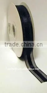 Satin edge organza ribbon in white color