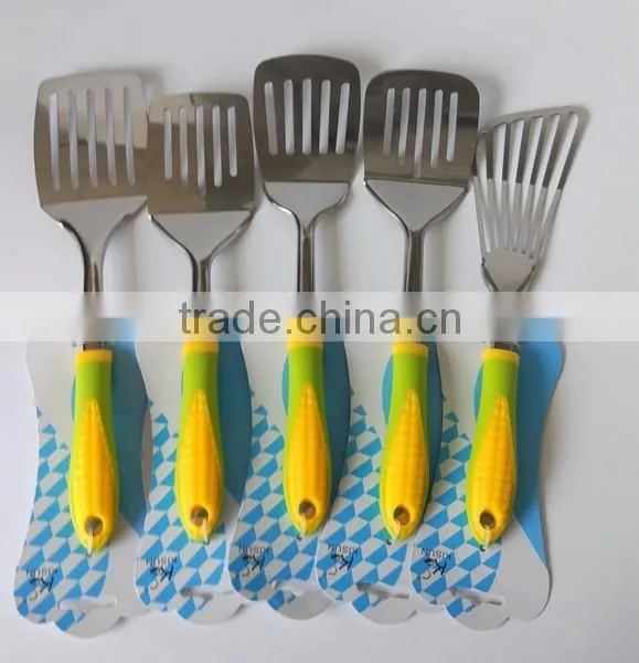 new corn handle series of kitchen tool spatula type stainless steel turner