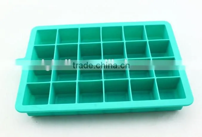 24 Cavities Square Shaped Silicone Ice Cube Tray