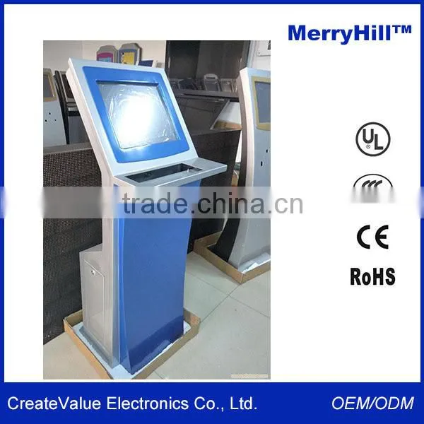 Industrial Commecial 15/17/19/22 inch Touch Screen Banking Kiosk Metal Keyboard
