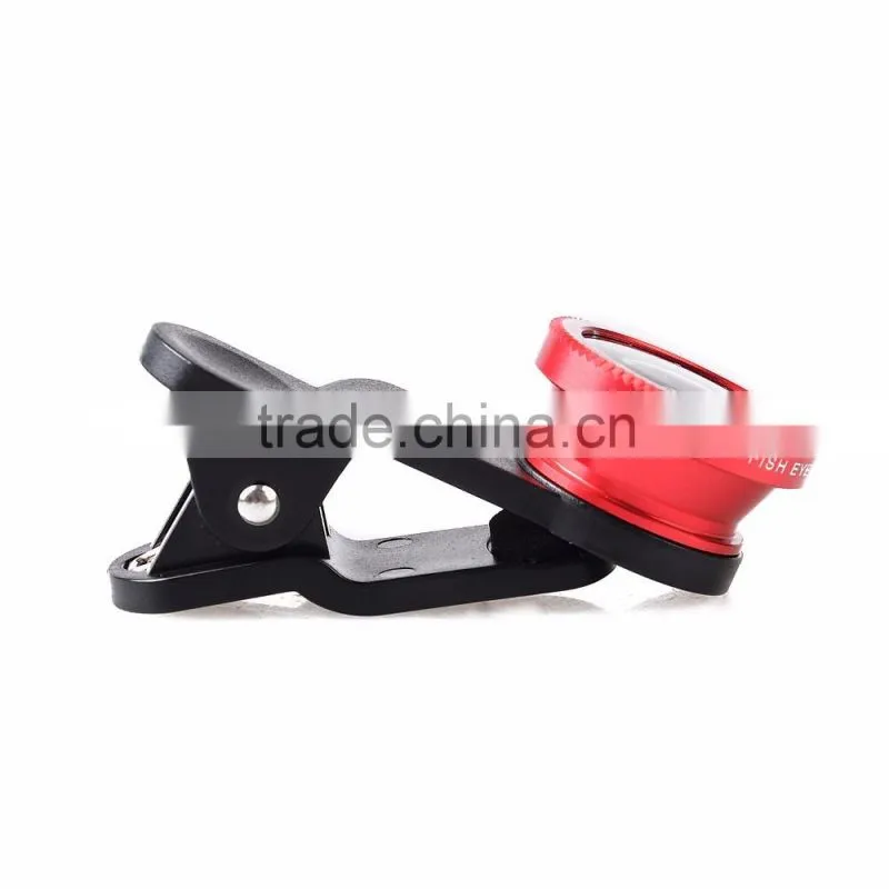 Hot!! 3 in 1 lens with clip for iphone mobile phone table PC lens fisheye+marco+wide general use