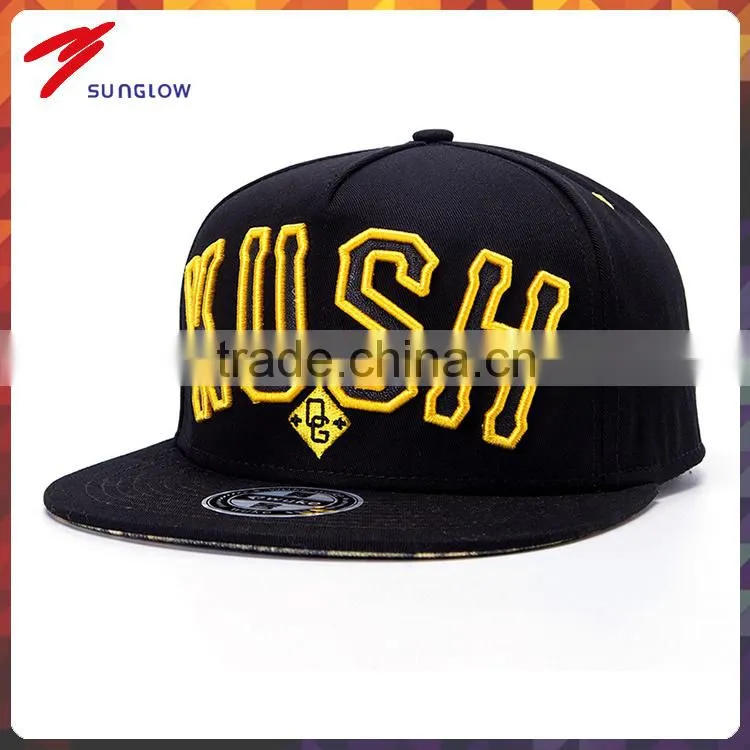 wholesale custom flat brim 100%cotton 5 panel snapback hats bulk