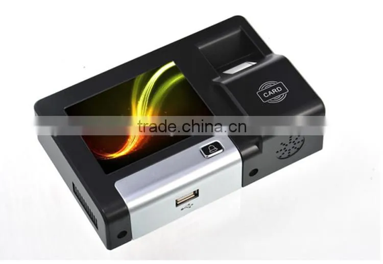 3.5'' TFT color Touch screen TCP/IP network Wiegand26/34 proximity card fingerprint time attendance systems