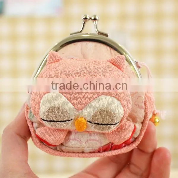 2014 Hot Selling Fashion Owl Lucky Cat Women Coin Wallet Wholesale ZTMZ-CW004